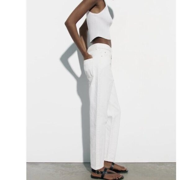 Zara mom comfort high waisted ankle length New with tag size 14 - Picture 4 of 11